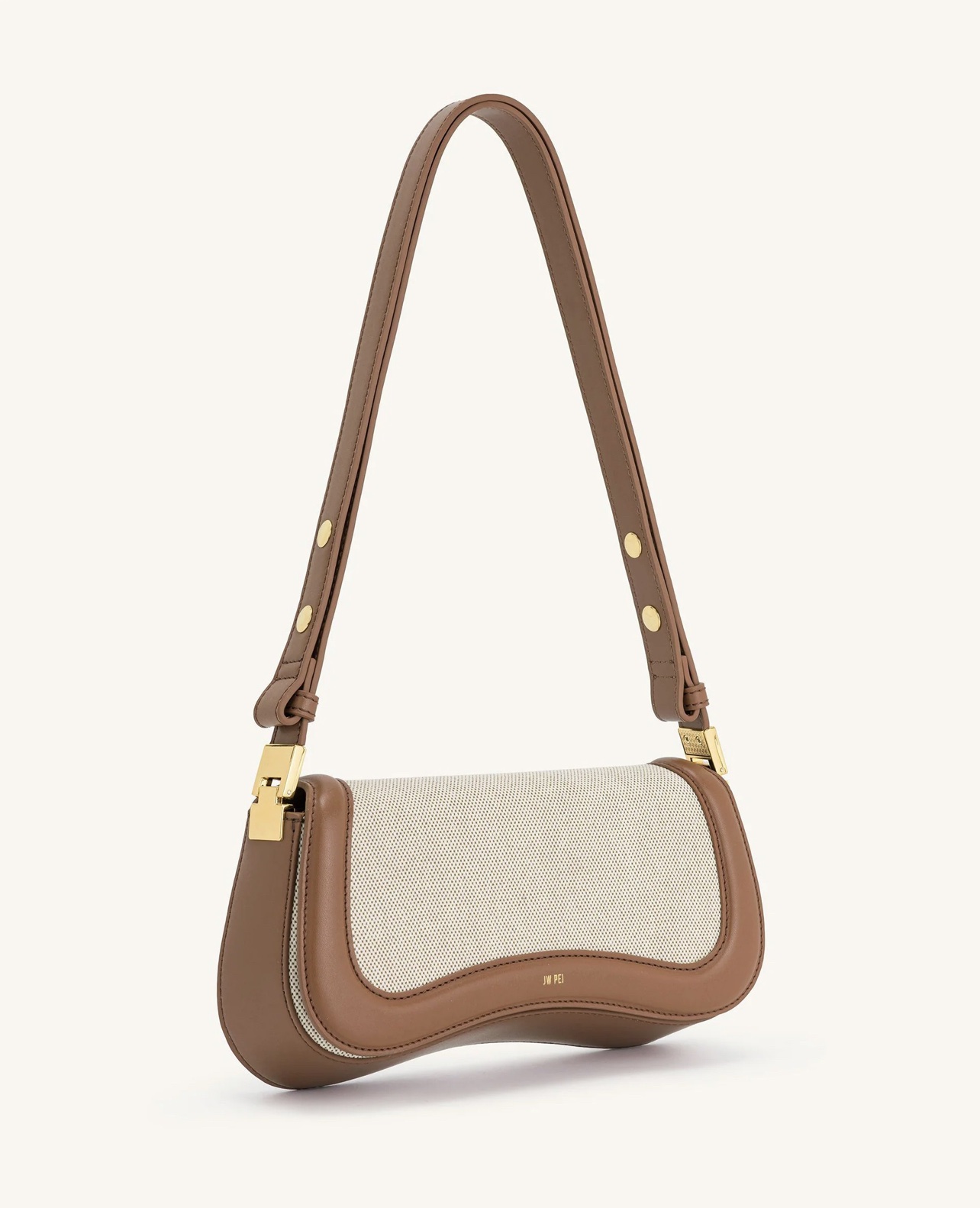 JW PEI Joy Shoulder Bag - Brown Canvas - Image 2