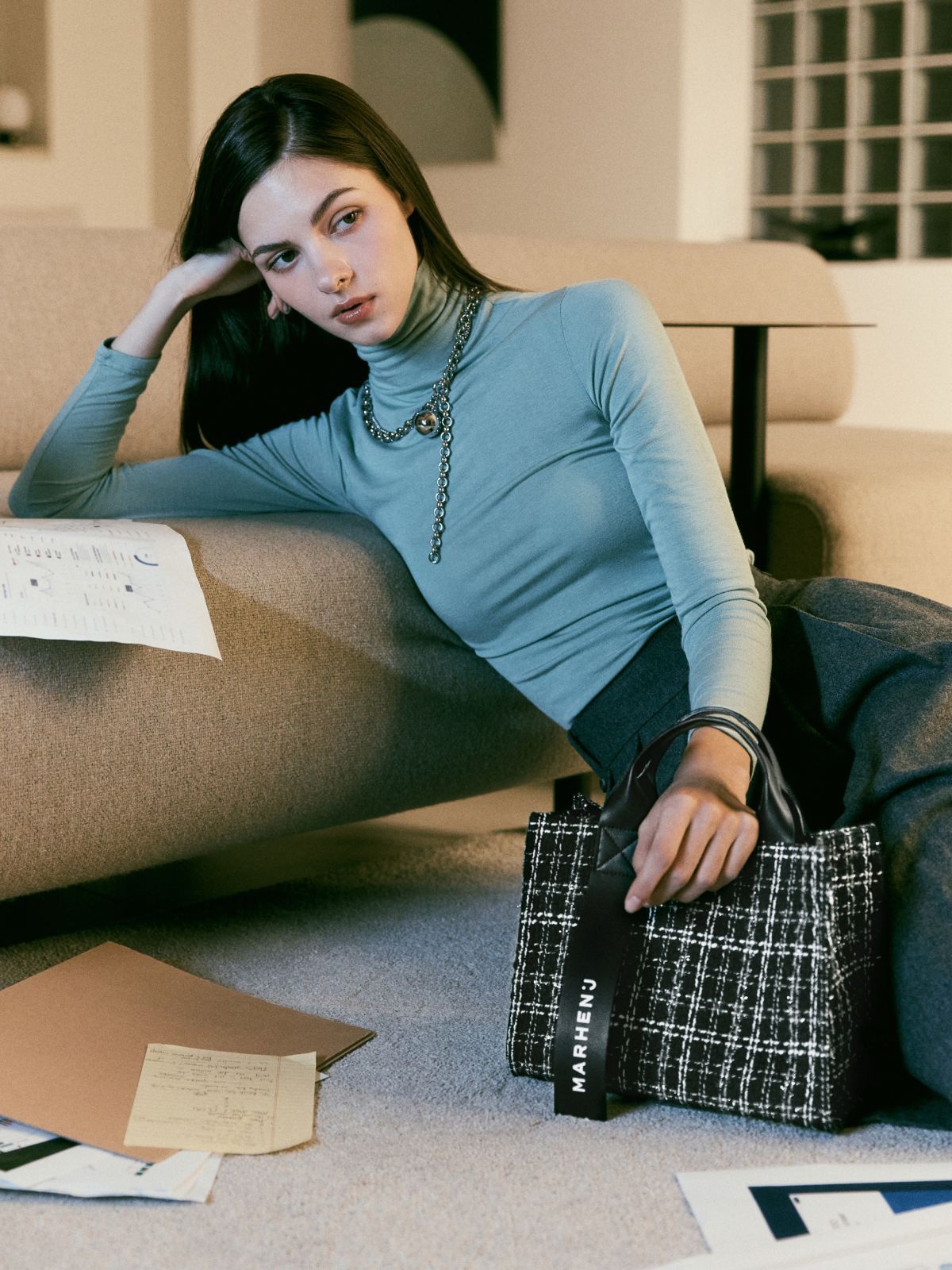 MARHEN J Rico Mini Tweed - Black - Image 7