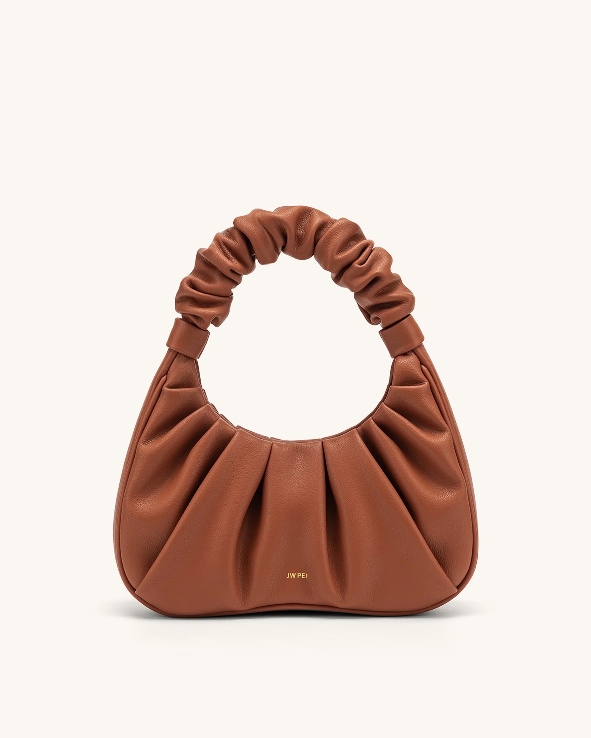 JW PEI Gabbi Ruched Hobo Handbag - Nutella