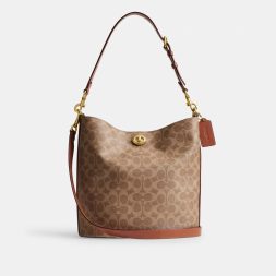 COACH Willow Soft Bucket Bag In Signature Canvas