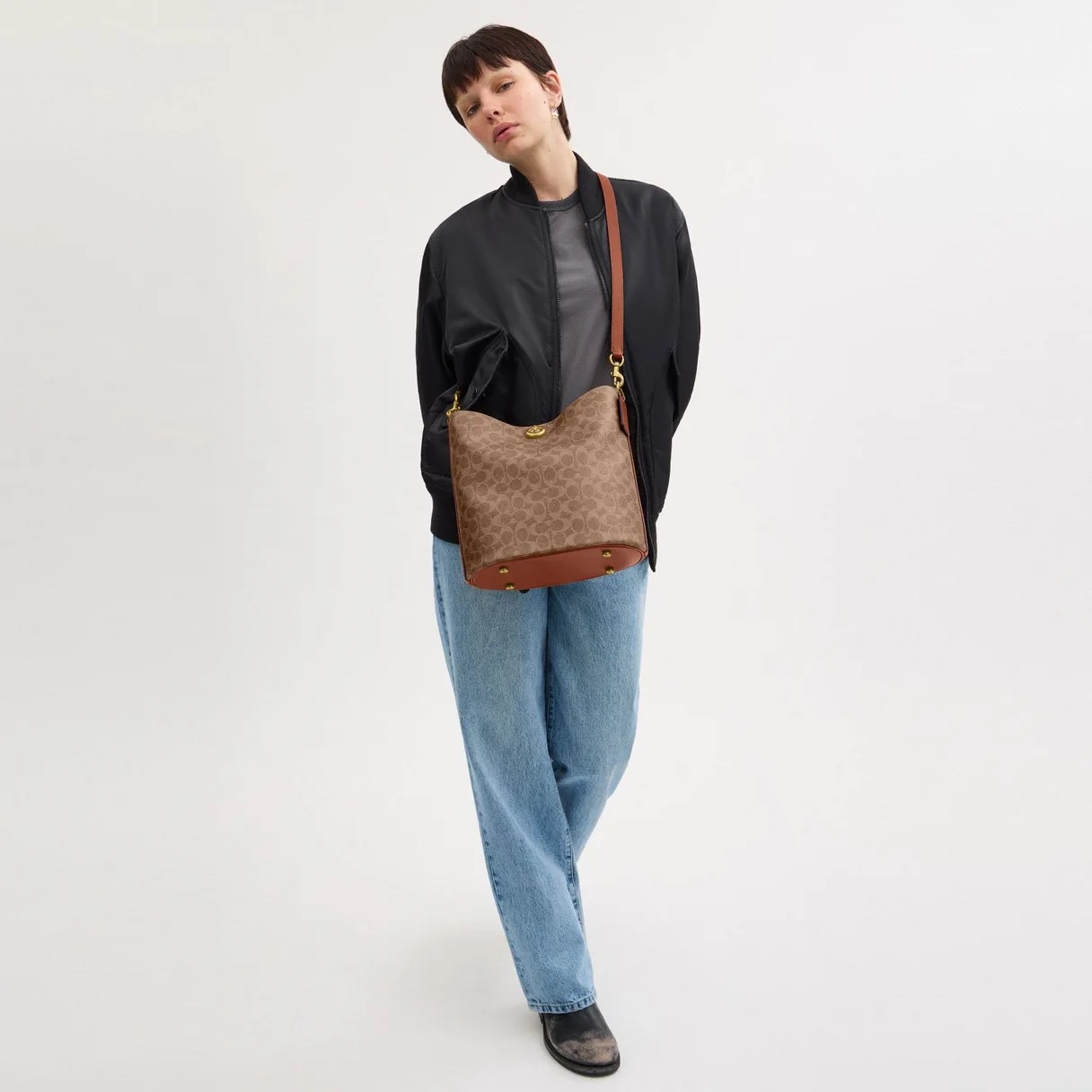COACH Willow Soft Bucket Bag In Signature Canvas - Image 5