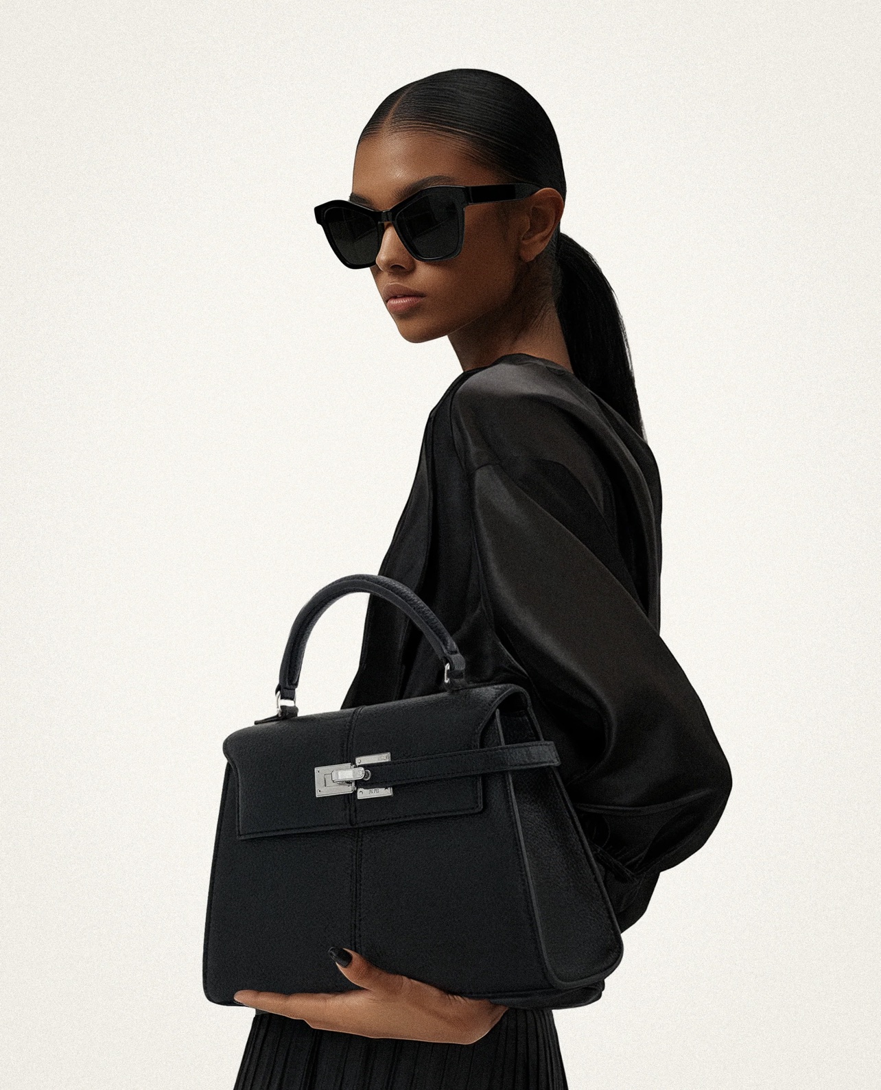 JW PEI Elise Large Top Handle Bag - Black - Image 2