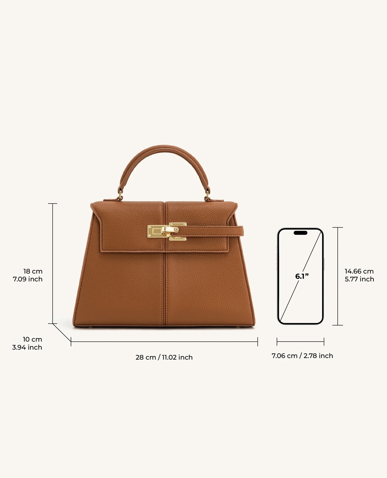 JW PEI Elise Top Handle Bag - Brown - Image 6