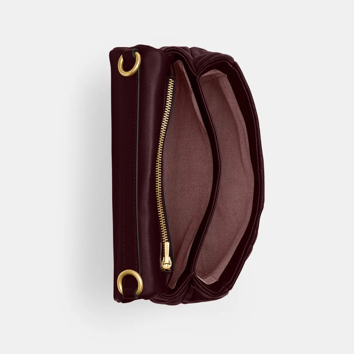 COACH Times Square Tabby Shoulder Bag With Quilting - Merlot - Image 5