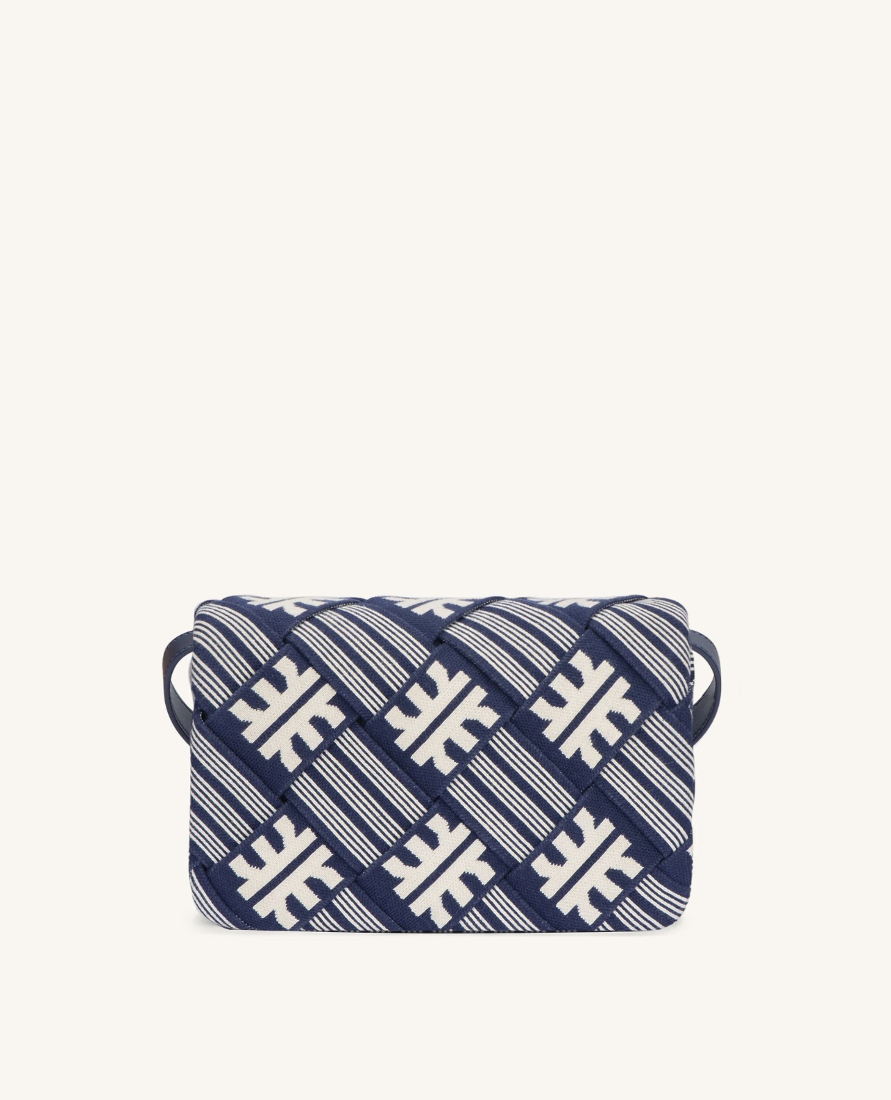 JW PEI Fei Maze Jacquard Knit Crossbody Bag - Navy - Image 3