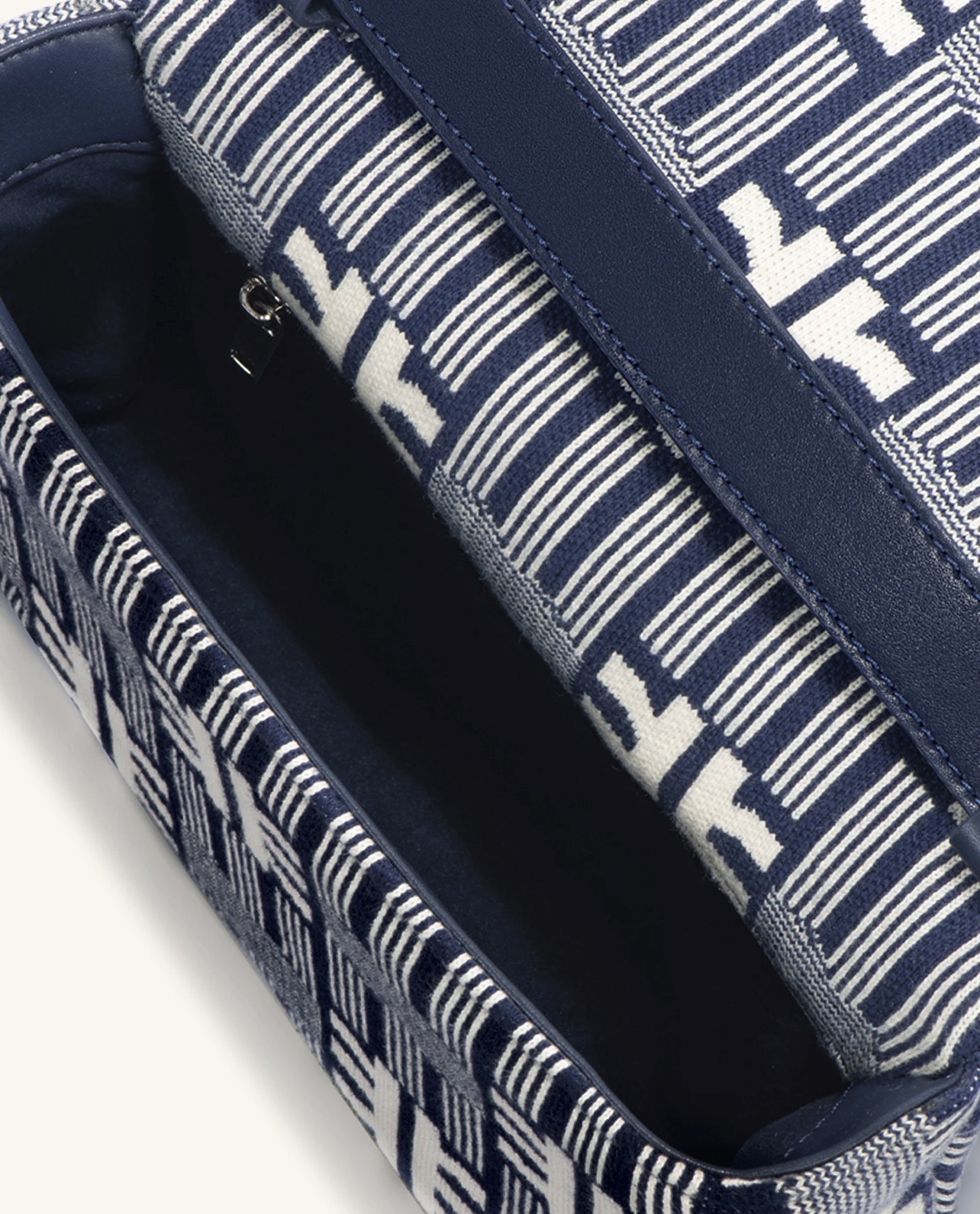 JW PEI Fei Maze Jacquard Knit Crossbody Bag - Navy - Image 4