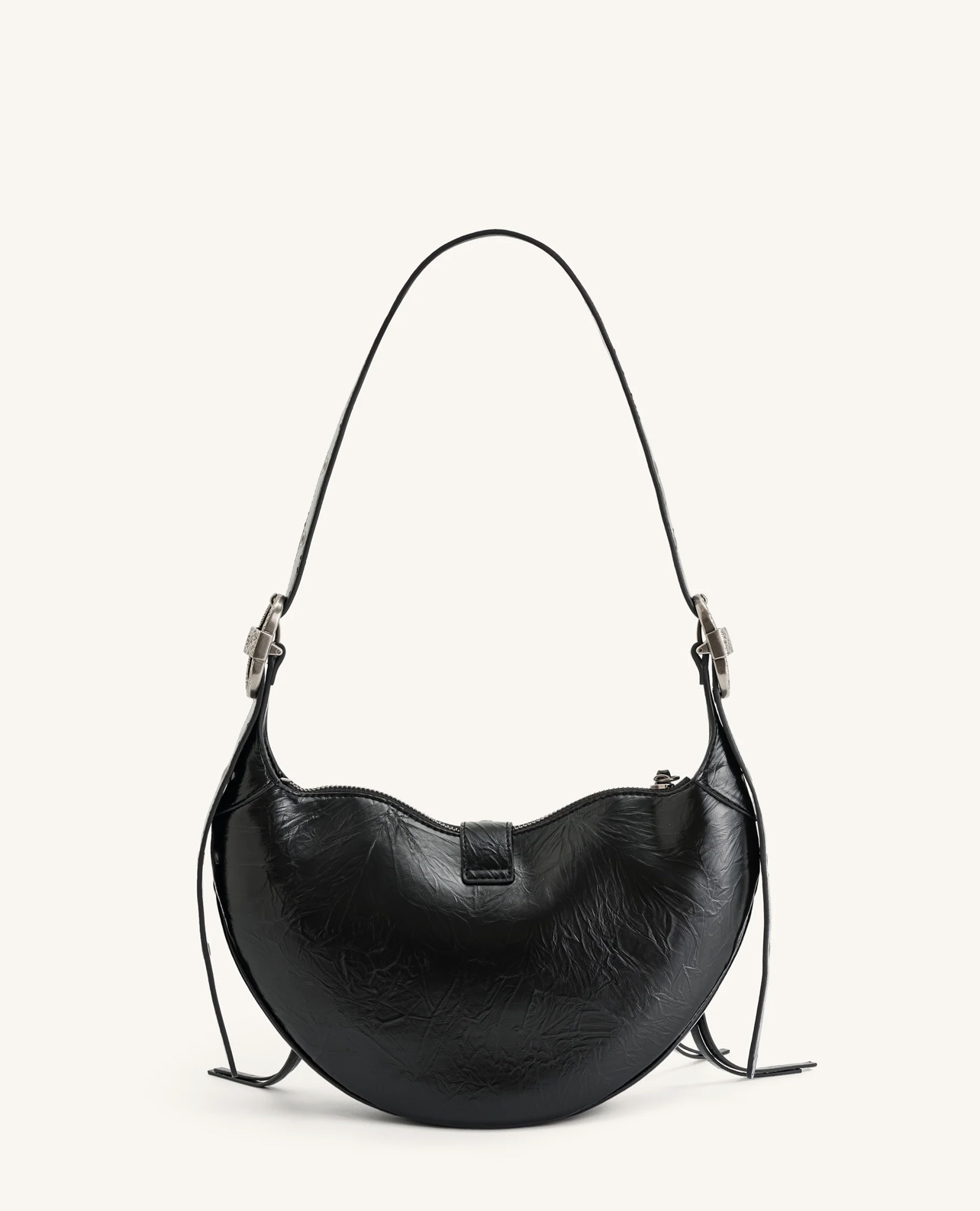 JW PEI Tessa Crushed Shoulder Bag - Black - Image 4