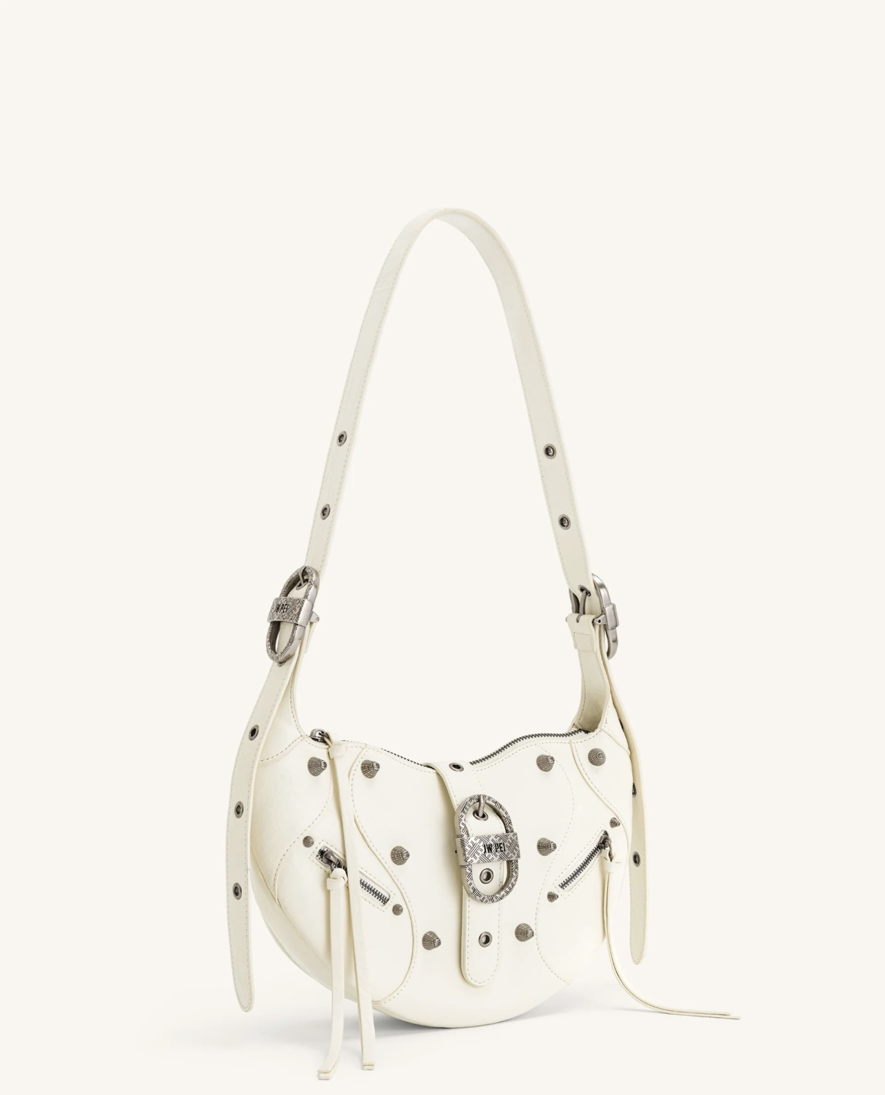 JW PEI Tessa Crushed Shoulder Bag - White - Image 3