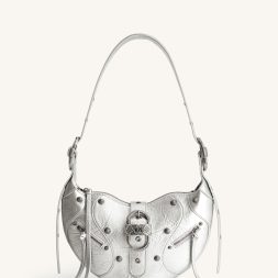 JW PEI Tessa Metallic Pleating Shoulder Bag - Silver