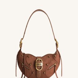 JW PEI Tessa Suede Shoulder Bag - Dark Birch Brown