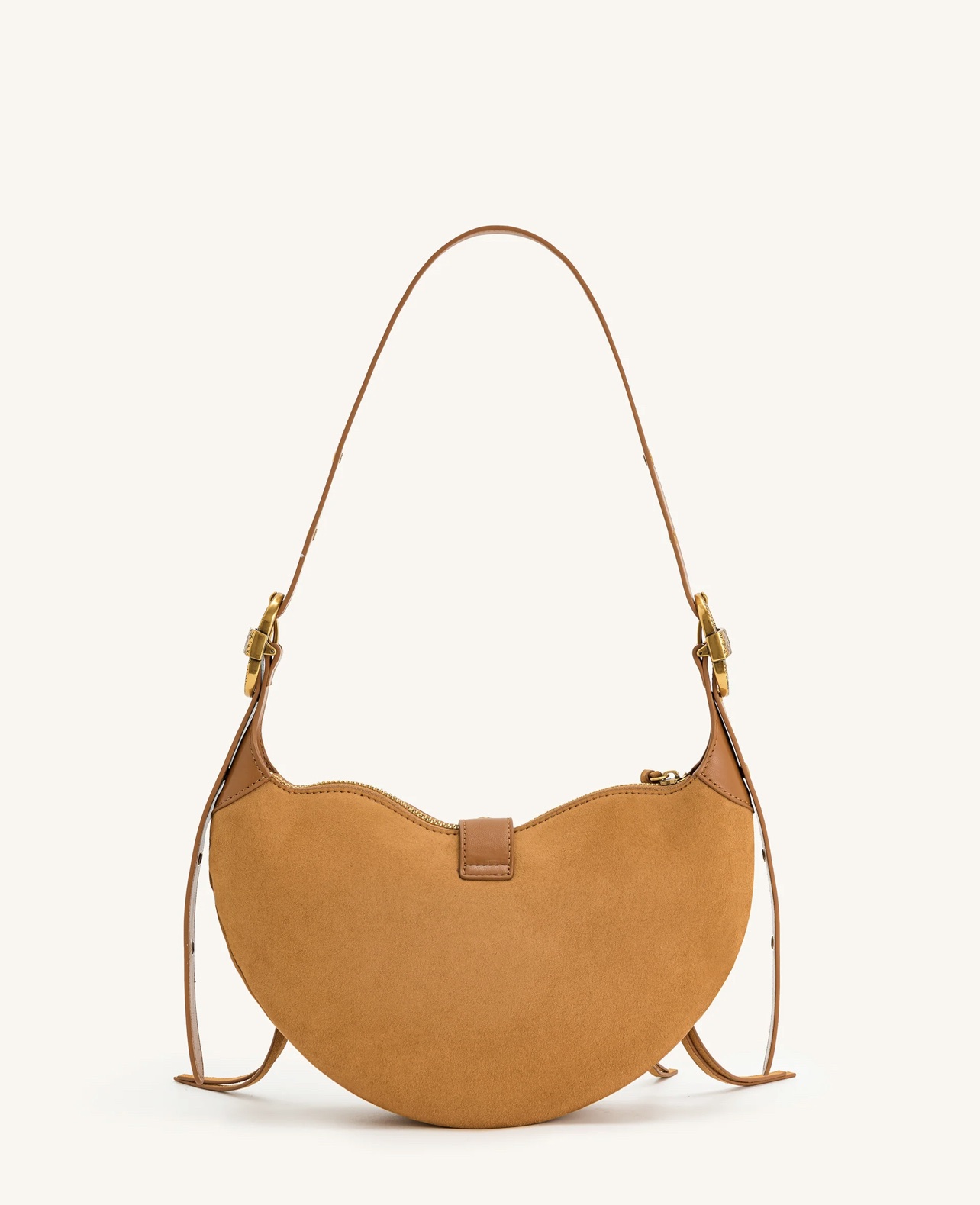 JW PEI Tessa Suede Shoulder Bag - Camel - Image 4