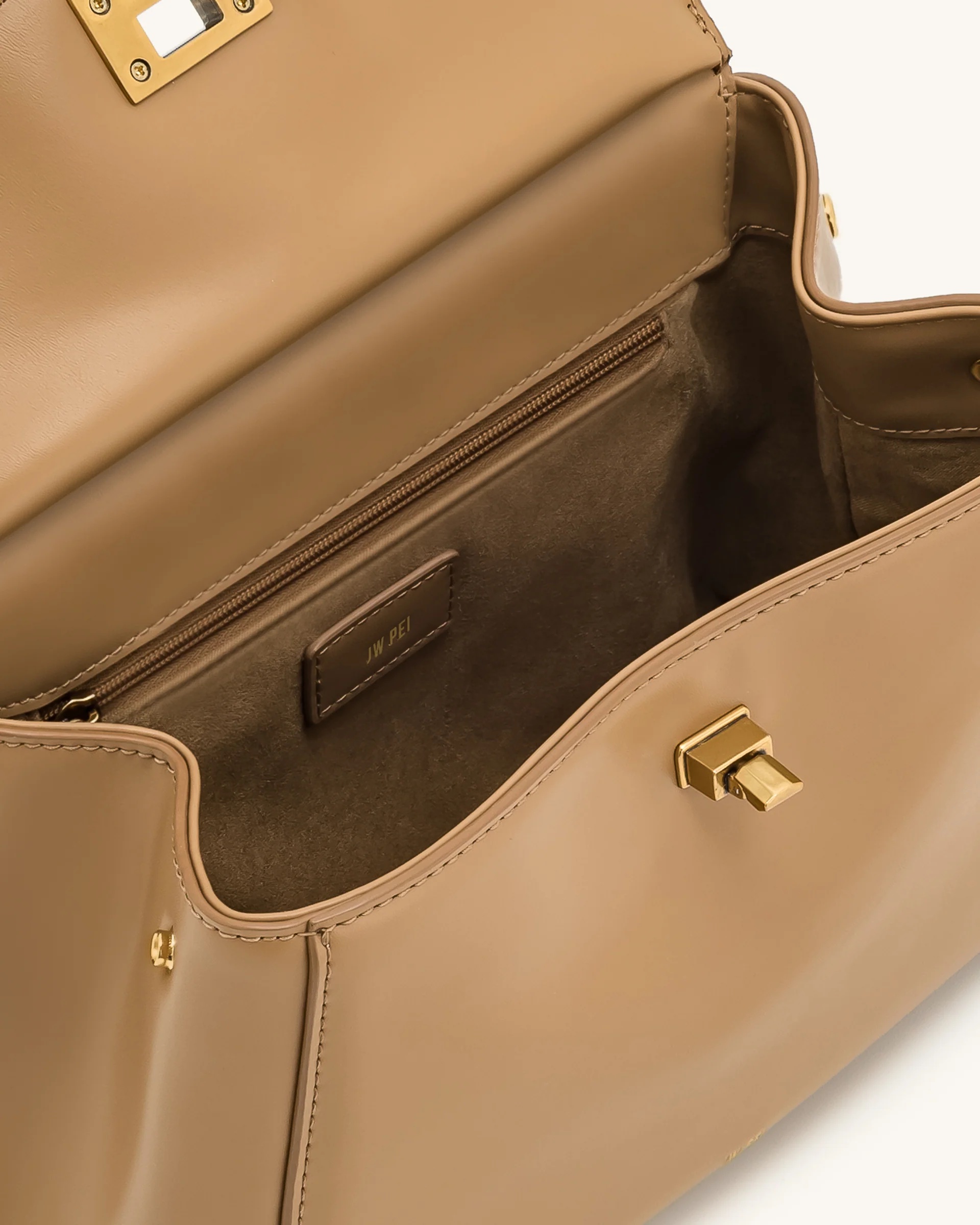 JW PEI Lucia Classic Top Handbag - Brown - Image 4