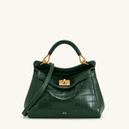 JW PEI Lucia Classic Top Handbag - Green Croc