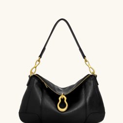 JW PEI Jayla Metal Pendant Embellished Shoulder Bag - Black