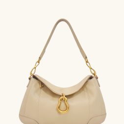 JW PEI Jayla Metal Pendant Embellished Shoulder Bag - Khaki
