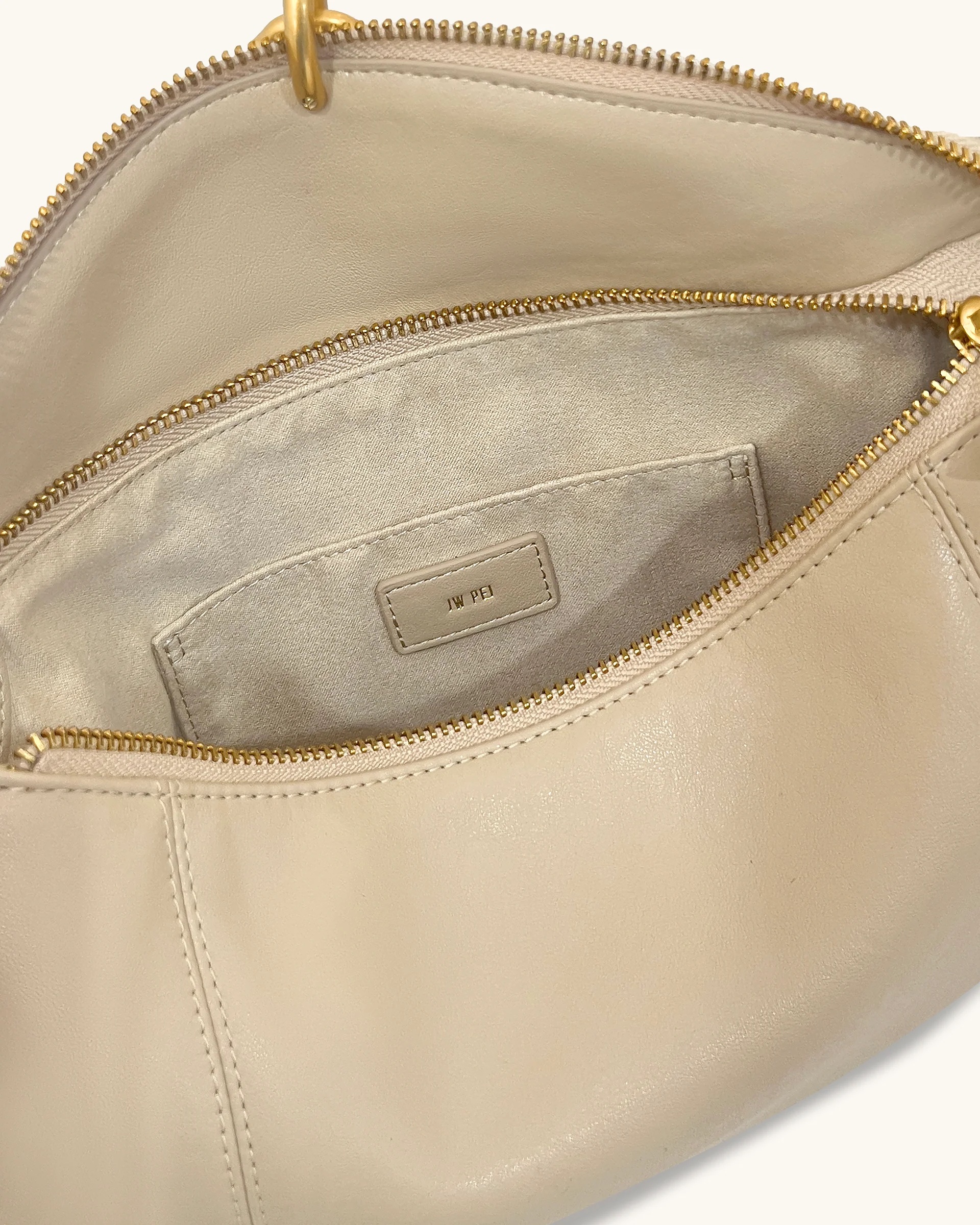 JW PEI Jayla Metal Pendant Embellished Shoulder Bag - Khaki - Image 4