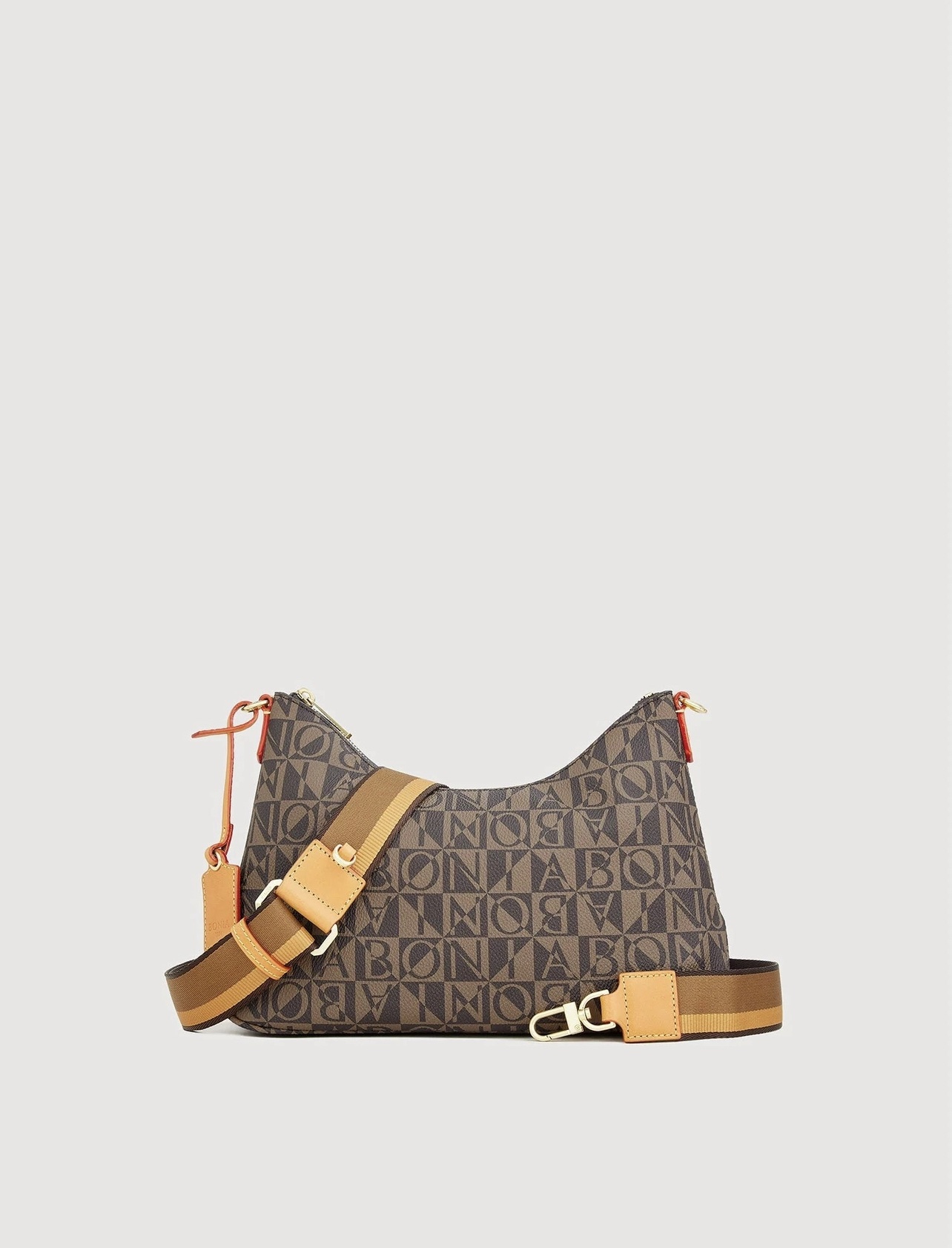 BONIA Monogram Sling Bag - Brown