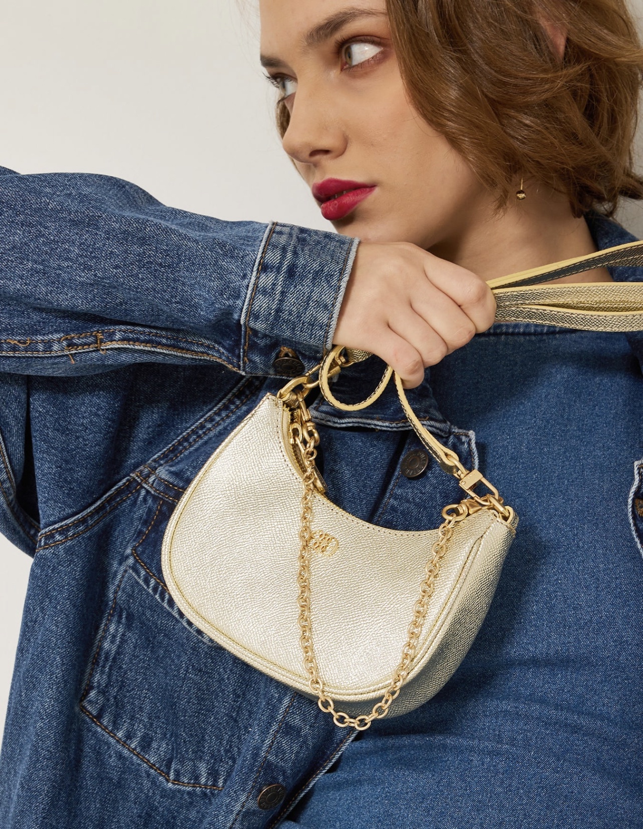 BONIA Gianna Mini Shoulder Bag - Gold - Image 2