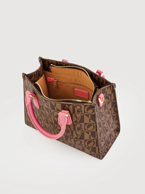 BONIA Lita Monogram Small Satchel Bag - Pink Amethyst - Image 4