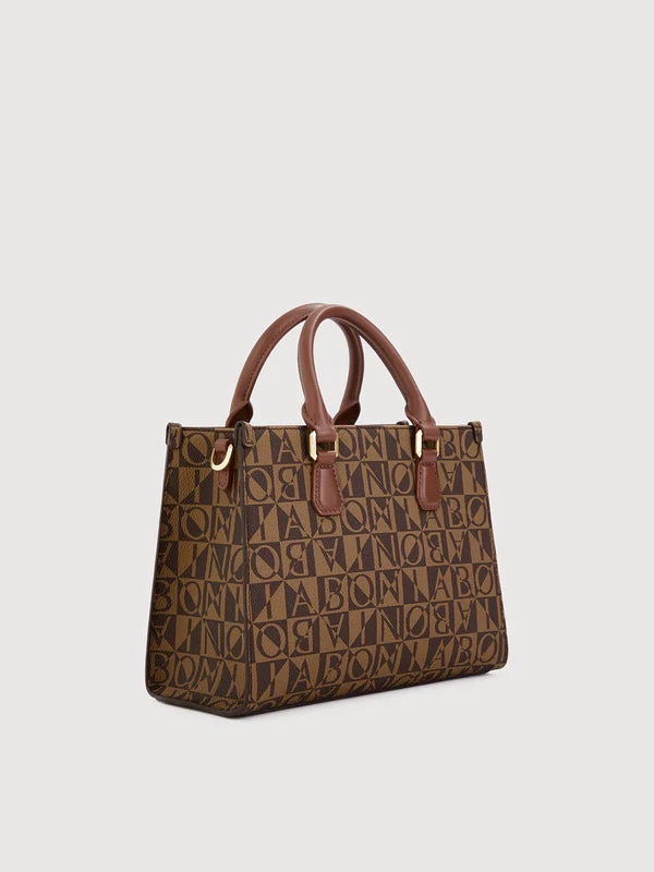 BONIA Lita Monogram Small Satchel Bag - Brown - Image 2