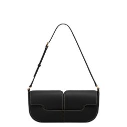 POLENE Osmo - Smooth Black With Ecru Stitching