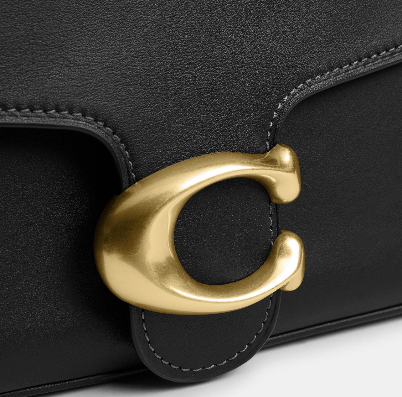 COACH Soft Tabby Shoulder Bag - Brass/Black - Image 4