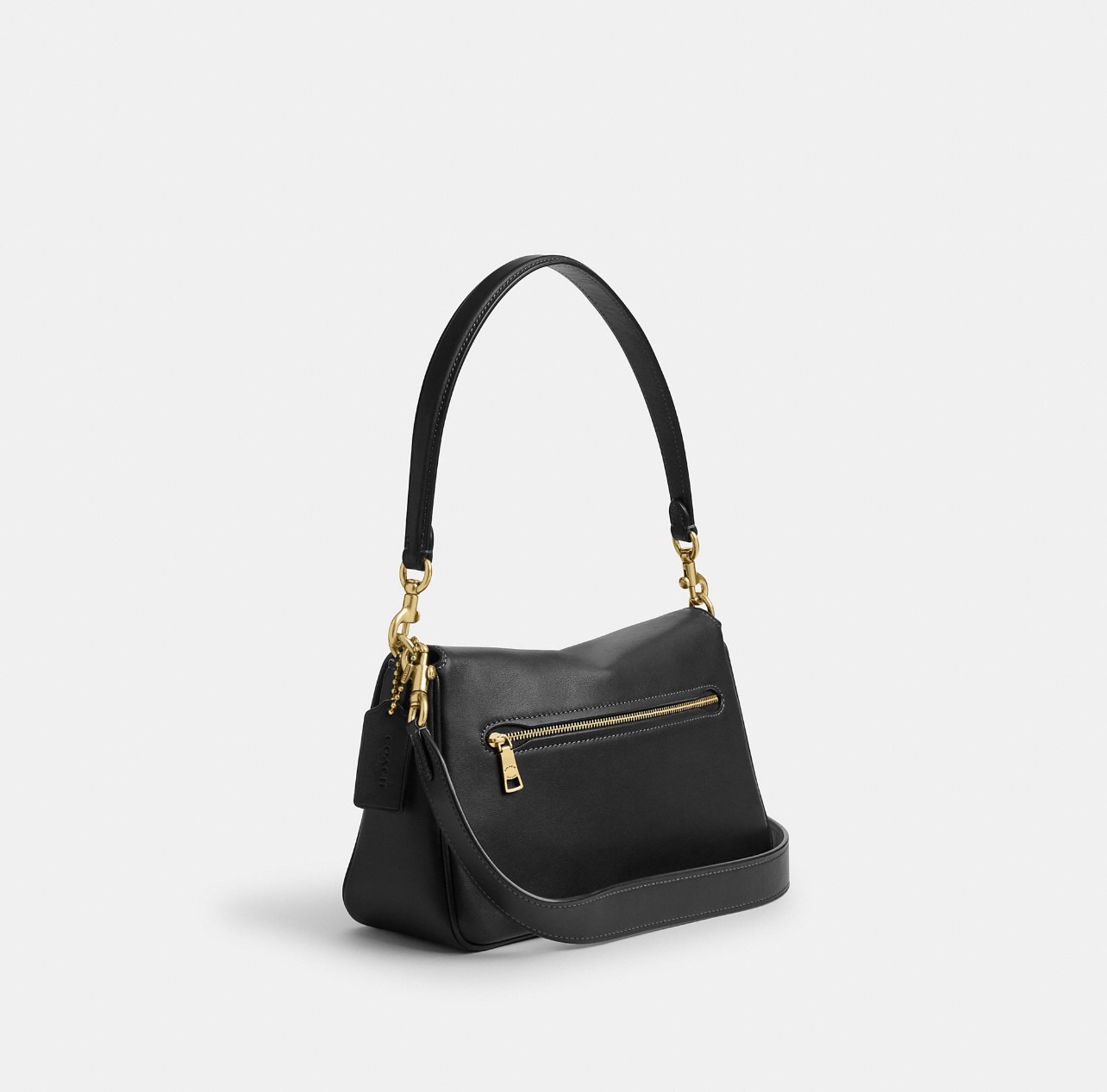 COACH Soft Tabby Shoulder Bag - Brass/Black - Image 5