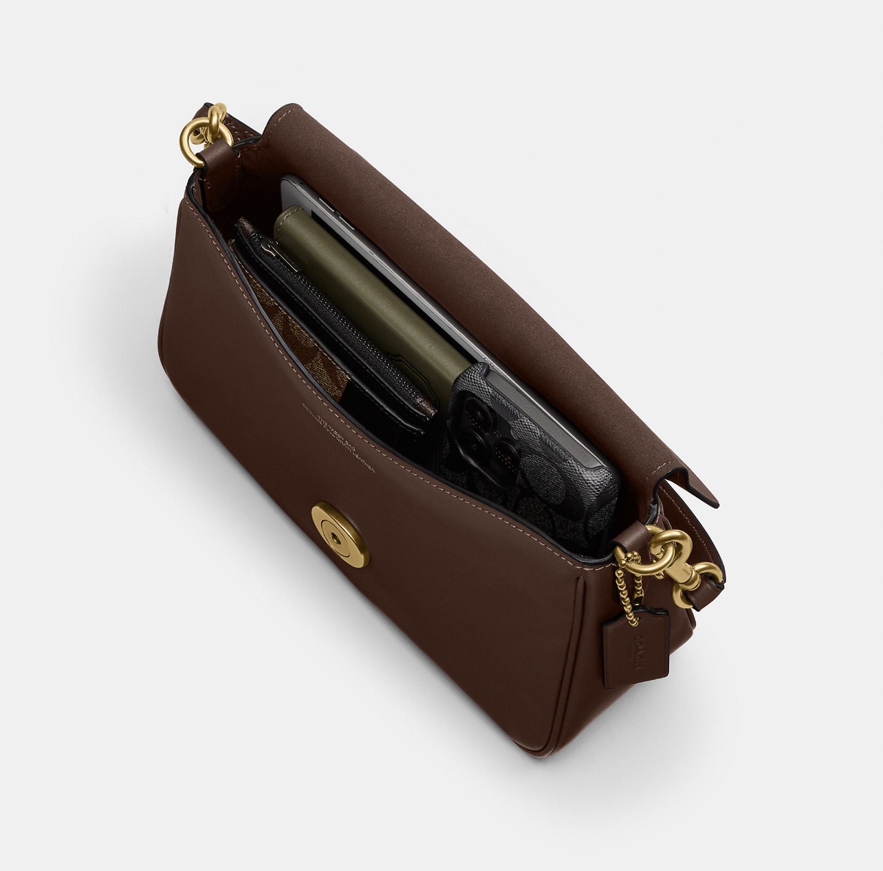 COACH Soft Tabby Shoulder Bag - Brass/Maple - Image 4