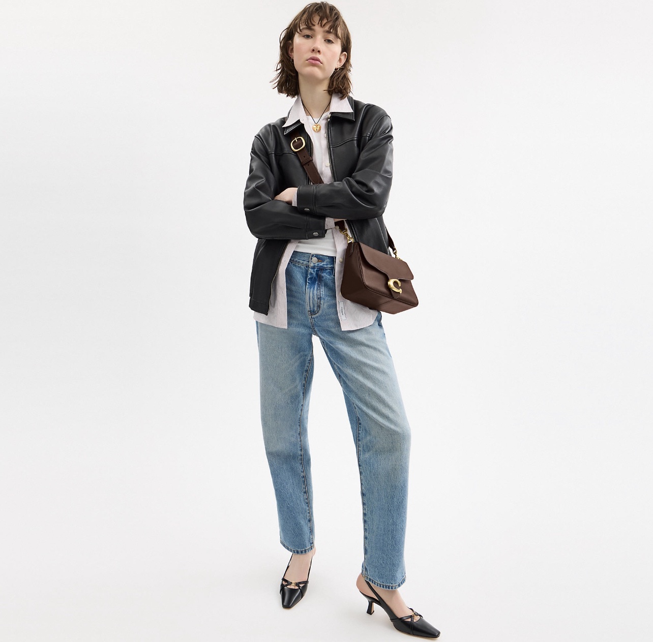 COACH Soft Tabby Shoulder Bag - Brass/Maple - Image 6