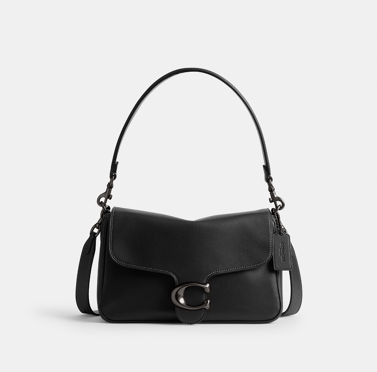 COACH Soft Tabby Shoulder Bag - Pewter/Black