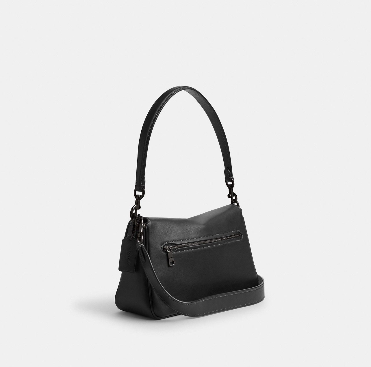 COACH Soft Tabby Shoulder Bag - Pewter/Black - Image 3