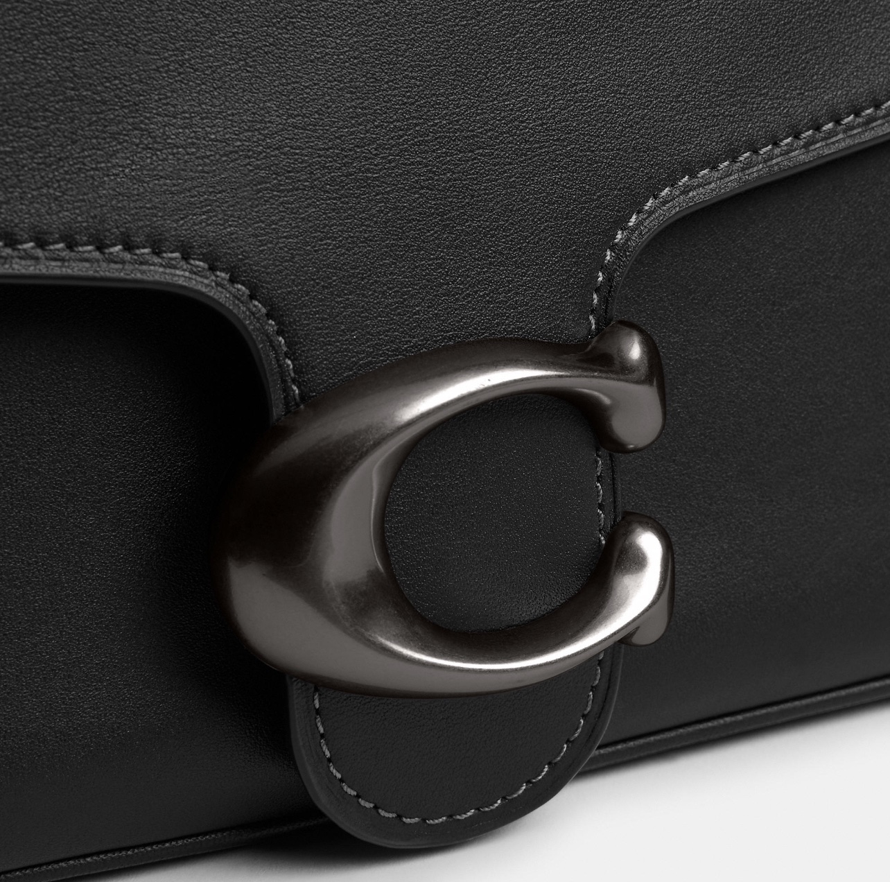 COACH Soft Tabby Shoulder Bag - Pewter/Black - Image 4